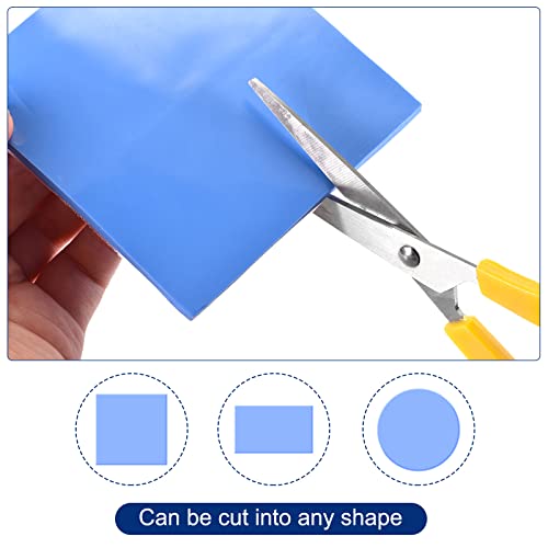 Meccanixity Thermal Pad Heat Conduction Silicone Pads Conductive 100 X 100 X 2.5 Mm 1.5W For Components Gap Filler Blue #TOP3