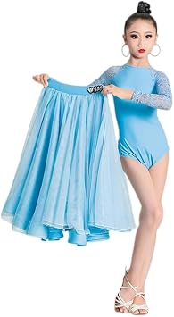 Girls Ballroom Dance Dress Tango Performance Clothes Childrens Waltz Dancing Clothing Long Sleeve Modern Dancewear