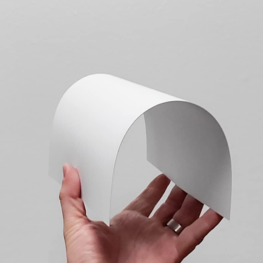 White Matte/Matte Rigid Vinyl Sheet - .020 inches (20mil) Thickness x 28 inches Wide x 40 inches Long for DIY, Display, Projects, Prints and Crafts, Pack of 2