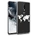 Produktbild kwmobile OnePlus 6T Hülle - Handyhülle für OnePlus 6T - Handy Case in Travel Umriss Design Silber Transparent