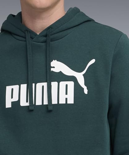 Image of Puma Cotton Men Ess Big Logo Hooded Neck Hoodie Fl (S) Mineral