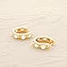MYEARS Women Spike Earrings Gold Huggie Hoop Cubic Zirconia 14K Small Simple Hypoallergenic Everyday Jewelry