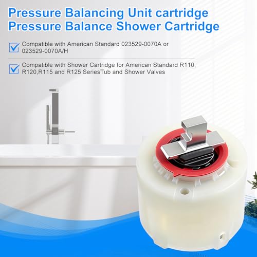 1 Pack 023529-0070A/H Shower Cartridge Replacement, Compatible with American Standard, 47mm Ceramic Shower Faucet Cartridge for Single Handle Bathroom Tub/Shower by UCDETD - Used condition - Image 4