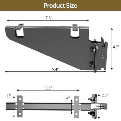 image for Famiron 2 Pack E Track Fixed Shelf Brackets, E-Track Fixed Shelf Track