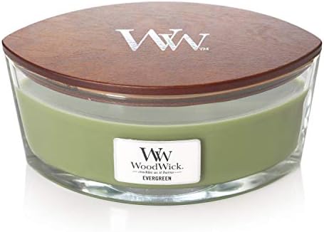 Woodwick Ellipse Trilogy Scented Candle with Crackling Wick, Warm Woods, Up to 50 Hours Burn Time Glass, Warm Woods