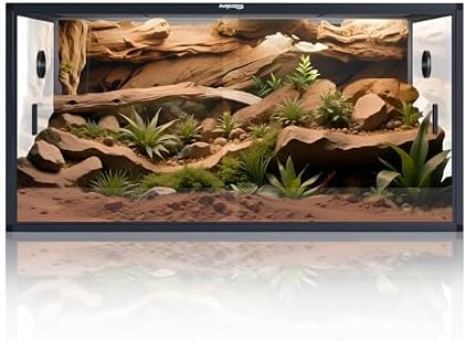 120 Gallon Bearded Dragon Tank,48" x 24" x 24" Reptile Tank with ...