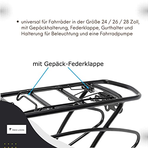 Fahrrad Gepäckträger Red Loon Aluminium Hinterrad für verschiedene Fahrräder