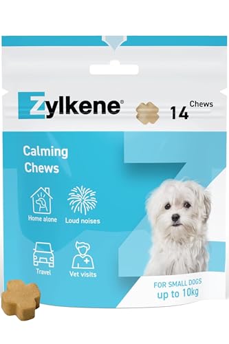 Zylkene Calming Chews for Small Dogs up to 10kg | Promotes Relaxation | Helps Pets cope with short-term challenging situations | Perfect for on the go, holidays, travelling, fireworks | 14 Chews