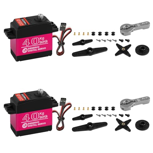 HOOYIJ 2Pack 40KG Digital RC Servo Waterproof DS3240MG High Torque Full Metal Gear Steering Servo...