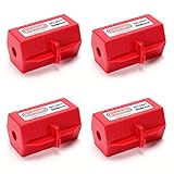OMGTMD Lockout Tagout Universal Forklift, Cylinder, Electrical Plug Lockout Device for 110 and 220 Volt Plugs - 4.5 x 3 Inch Lock Out Tag Out - 4 Pack