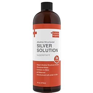 Structured Colloidal Silver Liquid Solution 30ppm Mineral Alkaline pH, Immune Support Supplement 16 Oz