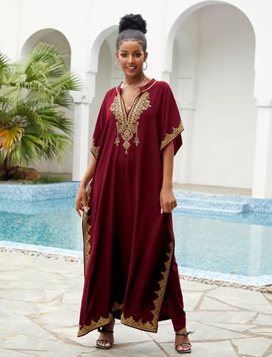 Kaftan Cover up for Women Maxi Beach Dresses Plus Size Caftan Loungewear African Muumuu Dress Lightweight Beachwear3