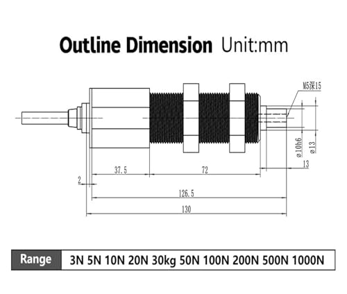 Sensor de tensión 0-100N con salida de señal analógica para control de maquinaria 3