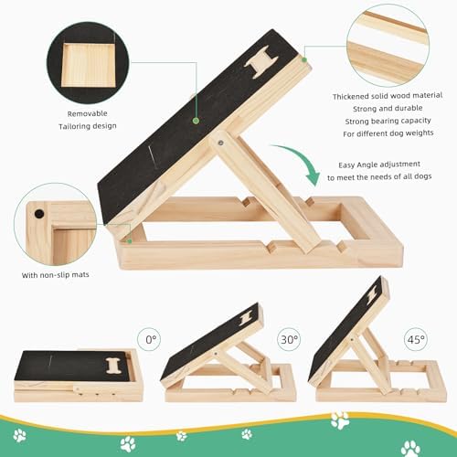Dog Scratch Pad for Nails,Dog Nail Scratch Board with Treat Box,Adjustable Height Dog Scratch Board,Dog Nail Filing Board,Easily Files Down Dog's Nails(2 Extra Sandpapers) - 4