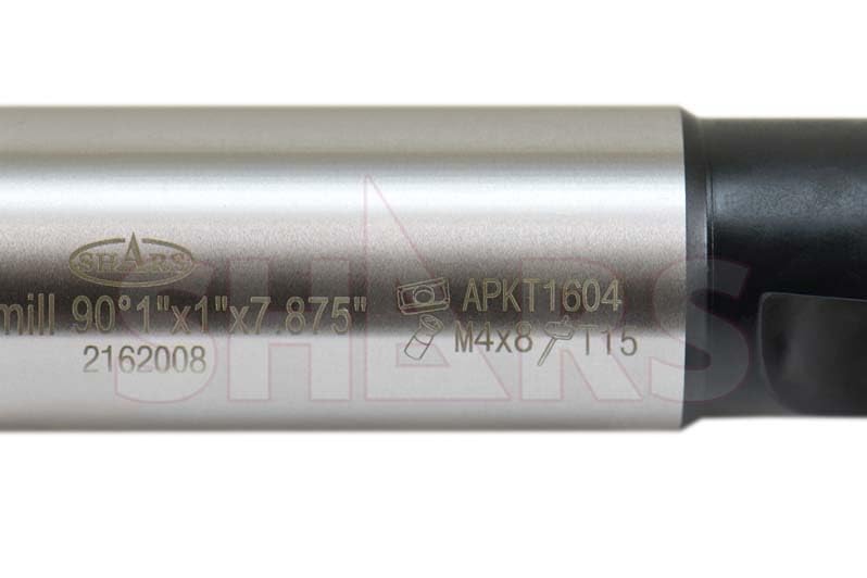 SHARS 1" 90 Degree Square Shoulder Indexable End Mill with 2 PCS of APKT 1604 Insert 404-2864W+404-6541(2) P[