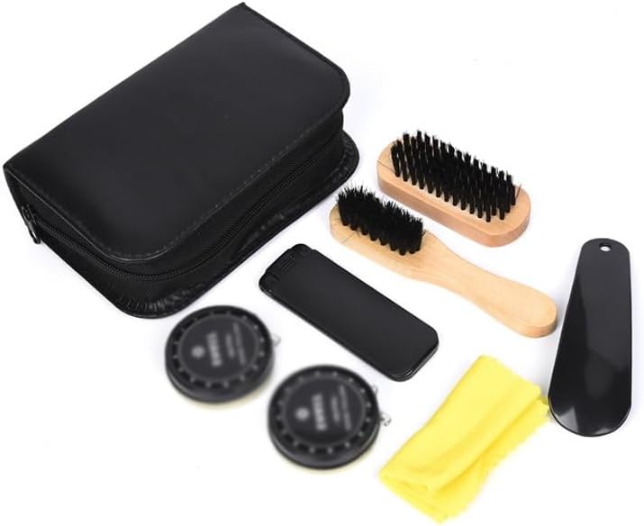 期間限定ニシキヘビDJGACSI 便利なバッグ磨き靴磨き靴ブラシ靴磨きセットホームトラベル靴磨きセット ダウンヒル対応