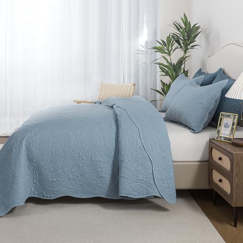 HoneiLife Quilt Set Queen Size - Microfiber Bedspread 3-Piece, Reversible Coverlets Lightweight Bedcover Queen Quilt Bedding Sets for Spring/Summer Use by HoneiLife - Used condition - Image 2