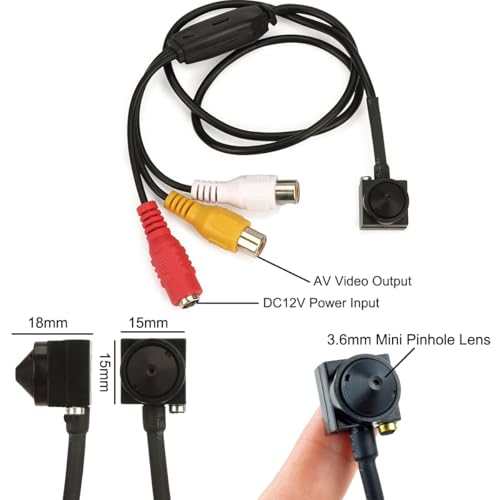 Vanxse® CCTV Hd Mini Spy Pinhole Security Camera 1000tvl Hidden Mini CCTV Surveillance Camera Indoor/Outdoor (VS-TN007) - Thumbnail 3