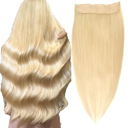Halo Hair Extensions Real Human Hair - Light Bleach Blonde Real Remy�AHalo Extension Human Hair 45.7 cm 105g