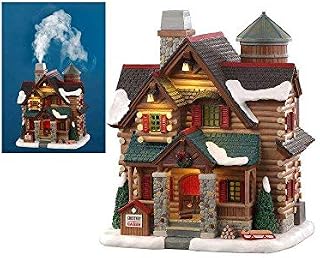 Lemax Vail Village Lighted Building: Chestnut Cabin (Smoking), Resin