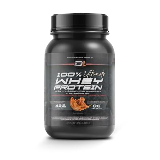 Whey Protein | Proteína en Polvo con Colágeno, Magnesio y Aminoácidos | Aumenta la masa muscular | Apoya el desarrollo y la recuperación muscular | Proteína fácil de digerir | 1kg Caramelo