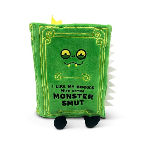 Punchkins Book Plushie - I Like My Books with Extra Monster Smut, Gift for Book Lovers, Silly Plush Toy for Gifting