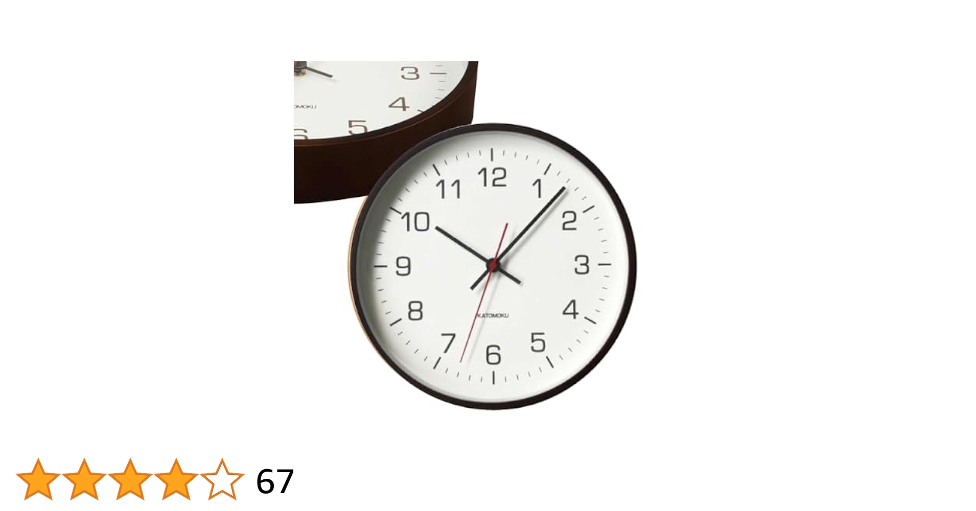 【数量限定】plywood wall clock ブラウン 掛け時計 連続秒針 Amazon.co.jp: KATOMOKU plywood clock 4 ブラウン km-44BRRC