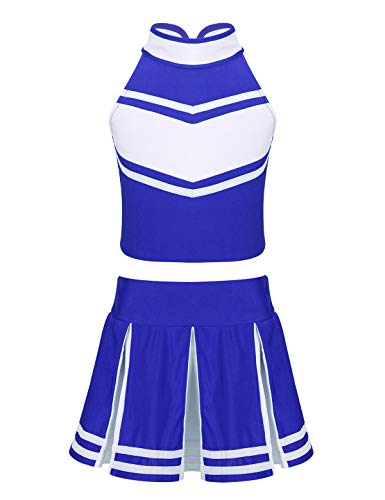 CHICTRY Girls Children Cheer Uniform Sequin Red Star School Dance Camp Cheerleading Cosplay