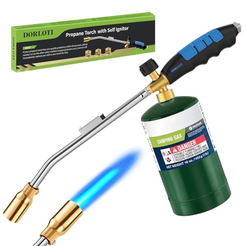 Grill Torch Charcoal Torch Lighter Campfire Starter Kitchen Torch Grill & Cooking Propane Torch Chef Blow Torch for Charcoal Starter BBQ Searing Weeding(Fuel Cylinder Not Included)