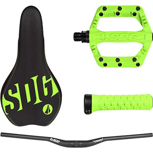 SDG Components Jr Pro Kit Neon Green, Pedals/Handlebar/Grips/Saddle