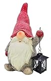 Wichtelstube-Kollektion XXL Wichtel Figuren Weihnachten 41cm mit Laterne Weihnachtsdeko aussen