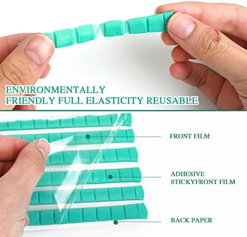 Sticky Tack Poster Putty, Adhesive Mounting Putty Reusable Removable Wall Adhesive Wall Sticky for Hanging Pictures Museum Art Photography, 192 Pcs, Blue+White