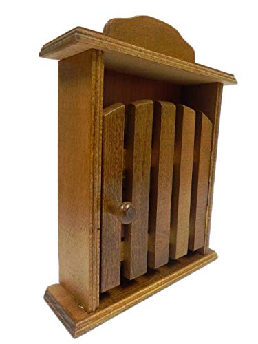 Armario para llaves – madera marrón claro – montado en la pared, organizador de llaves para casa