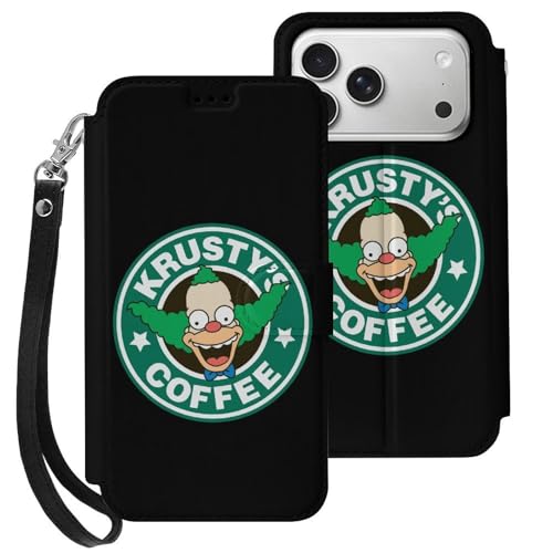 iPhone 17 Pro用 ケース 手帳型 ザ・シンプソンズ コーヒー Iphone17用カバー アイフォン17 用 ケース スマホケース おしゃれ 人気 財布型 PUレザー 携帯カバー カード収納 スタンド機能