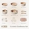 CAROTE Nonstick Pots and Pans Set, Cookware Set Detachable Handle, 19 Pcs Induction Kitchen Cookware Sets Non Stick with Removable Handle, RV Cookware Set, Oven Safe, Elegant White, Mothers Day Gifts #1