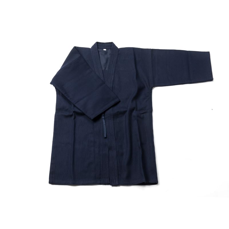 EKENDOCOM Kendo Uniform Set - Standard - Navy KENDO UNIFORM SET for beginners - kendo uniform kendo gi hakama set weight 54.25 oz 5'9''/175cm, Large