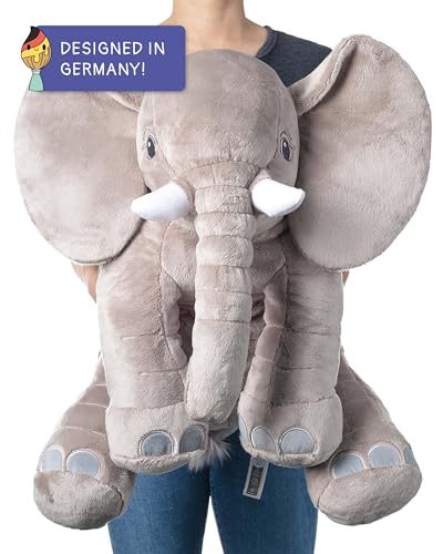 corimori Großes Elefanten Kuscheltier I extra Flauschiger Elefant 60cm, XXL Plüschtier