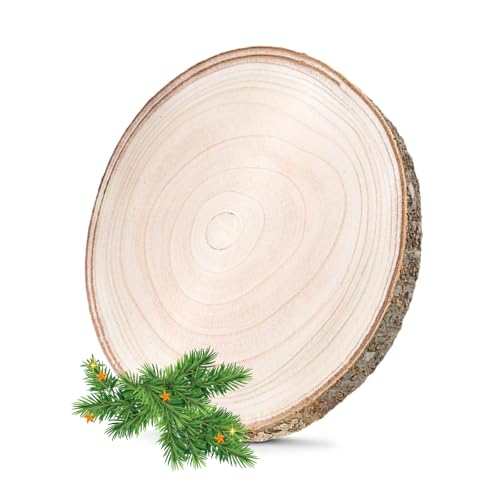 Discos de madeira Paulownia 30 ~ 35 cm, discos de madeira para artesanato, espessura de 20 mm, disco de árvore de madeira natural, para centros de mesa, decorações de casamento, bases para copos de madeira e para