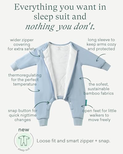 Image of PurComfy Supersoft Active Toddler Sleepsuit 1.0 TOG Long Sleeve Wearable Blanket with Legs All-Season Cozy Sleeper