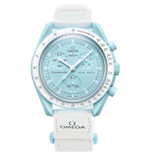 Omega x Swatch Moon Swatch Mission to Uranus Speedmaster Azul - Nuevo, Unisex, Azul, Moderno, azul, Modern