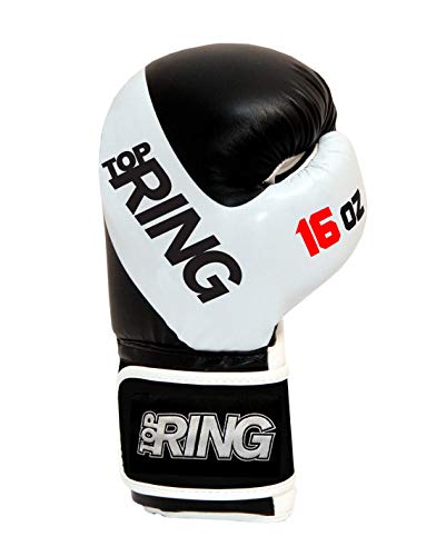 ORIENTE SPORT Guanto Sparring, Top Ring, OS 312 (Nero, 14 Oz)