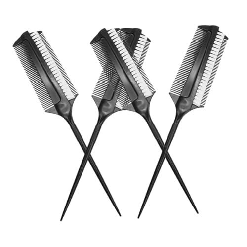 minkissy Brosse à Crêper Et Applicateur De Teinture Capillaire 4 Pièces Brosse à Poils Courts Résistante Haute Température Pour Femmes Usage Professionnel Coiffage Et Coloration