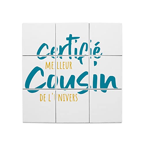 Carreaux céramique décoratif pour le meilleur cousin de l'univers, cadeau famille