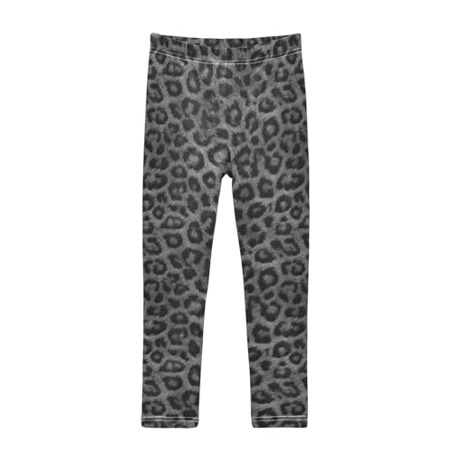 Girls Leggings Black Leopard Animal Skin Soft Toddler Leggings for Girls Kids Pants Size 4T-10T