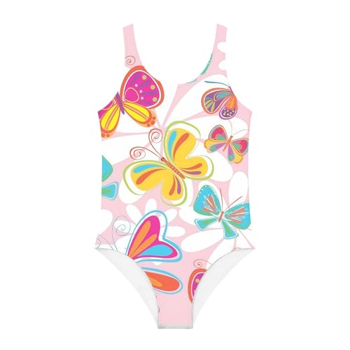 Traje de baño de 1 pieza para niñas moderno con tirantes para deporte de verano