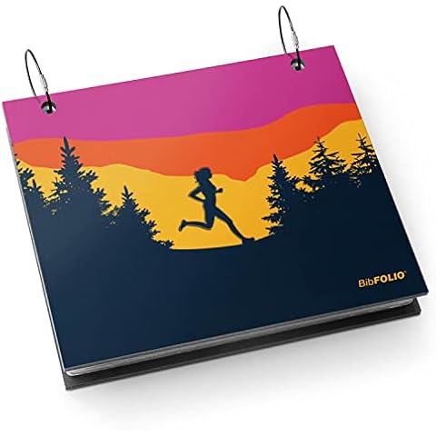 Gone For a Run BibFOLIO Race Bib Album | Bib Holder Happy Hour | Pink Cover