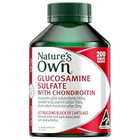 Nature's Own Glucosamine Sulfate and Chondroitin Tablets 200 - Relieves Joint Pain and Stiffness Associated With Mild Osteoarthritis - Reduces Cartilage Loss and Maintains Joint Mobility