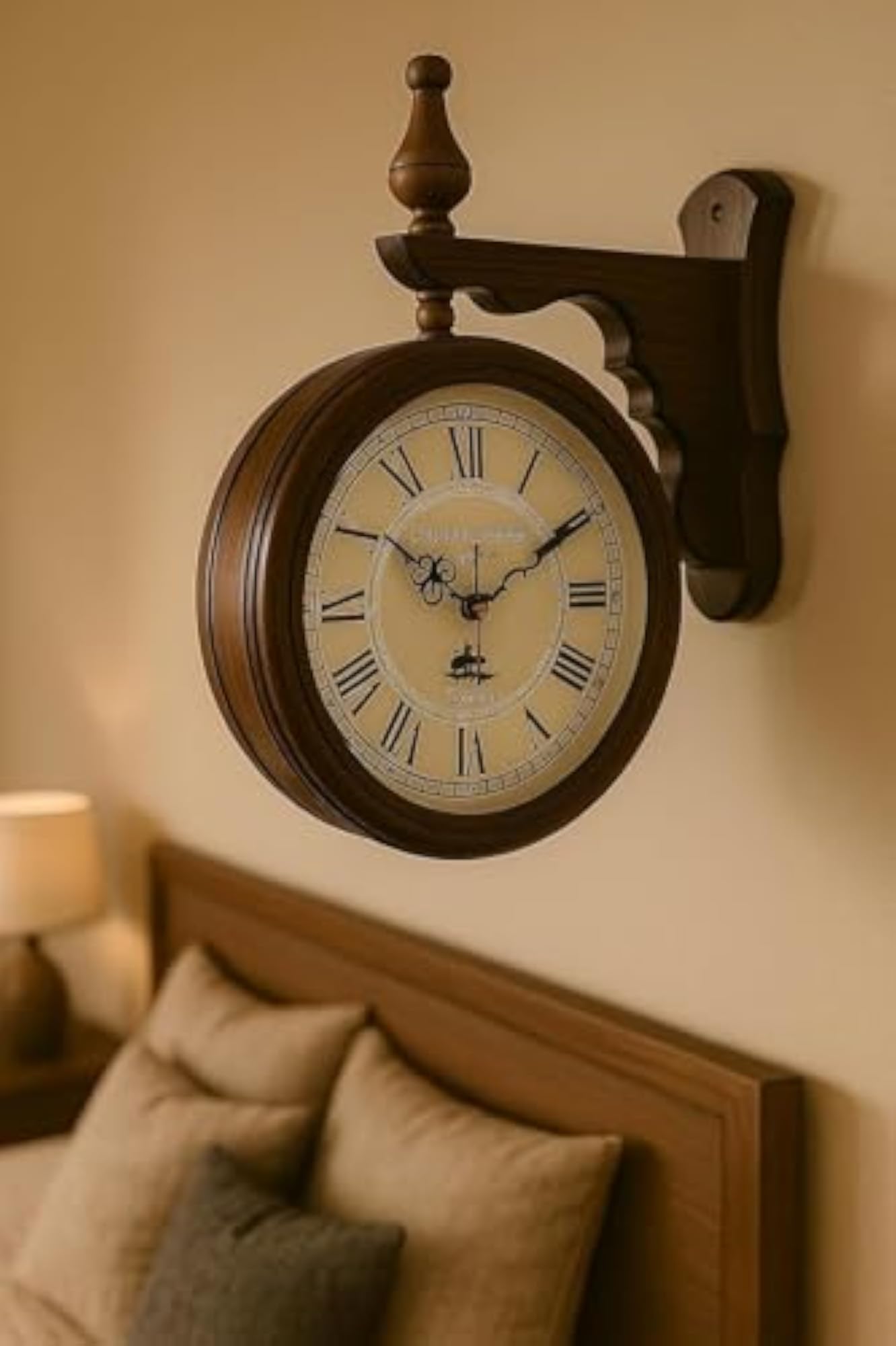 Double-Sided Wall Clock, Antique Victorian Hanging Clock