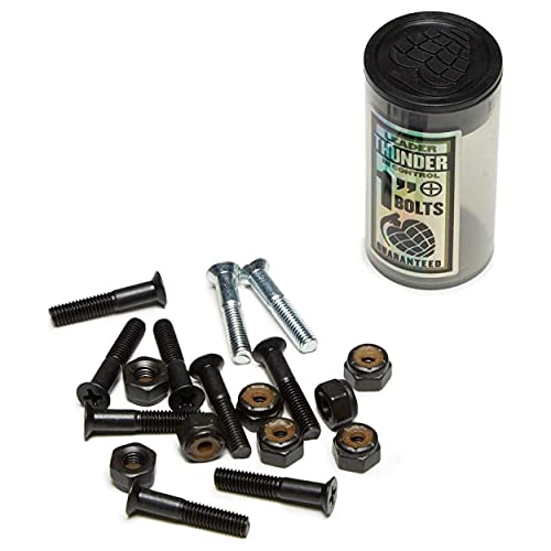 Thunder 1" Silver Hardware Single Set : Visserie de skate complète en argent pour truck