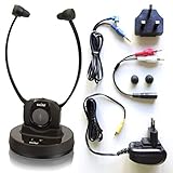 Switel TVL300 - Auriculares in-Ear inalámbricos para TV y música con Control de Volumen, Silencio y amplificación de audición